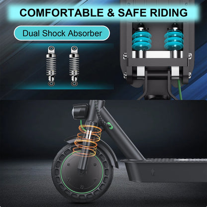 ISINWHEEL S9 MAX – Scooter Électrique Adulte 500W, Batterie 36V 10,4Ah, Pneus 10"
