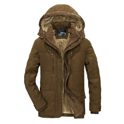 Bonne qualité mâle Fit manteaux d'hiver multi-poches Cargo vestes hommes longs manteaux d'hiver doudoune à capuche décontracté chaud Parkas 7XL
