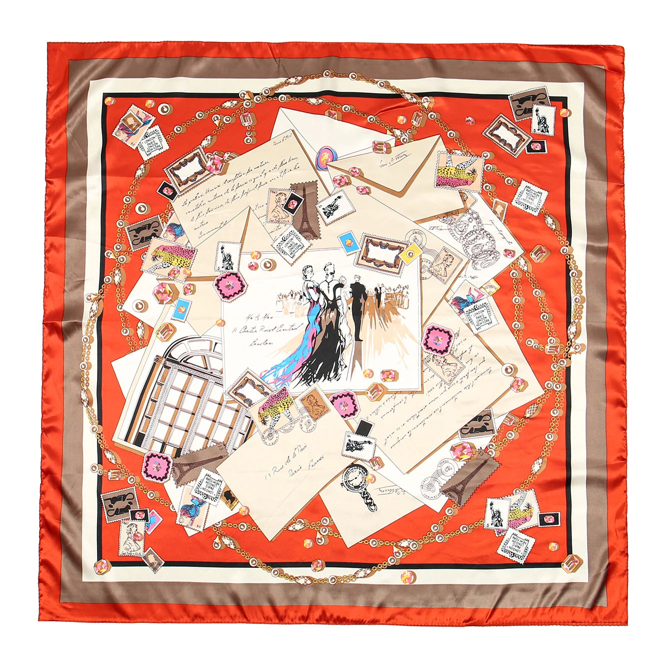 🧣 Foulard Carré Léopard LMLAVEN – Chic, Rock & Multifonction