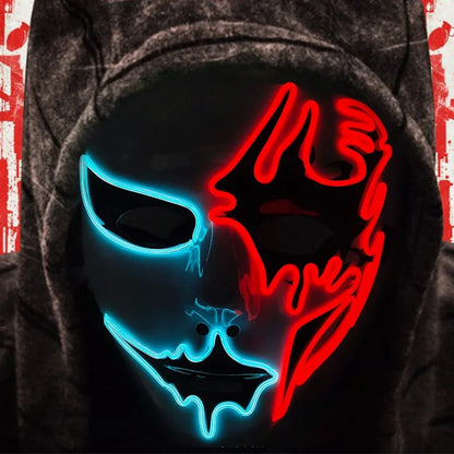 Masque Shuffle Lumineux – Cosplay Demon Slayer et Accessoire Halloween