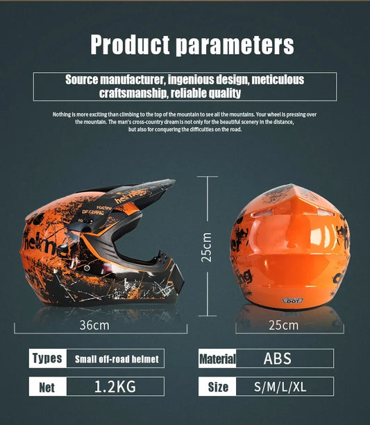 Casque de motocross pour jeunes – léger et sûr pour tout-terrain, karting, descente et vélo de cross