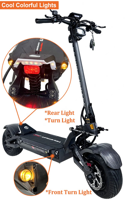 Moteur d'origine Teverun Fighter 7260R 72V 60Ah V4 puissance de crête 15000W avec GPS PKE vitesse maximale 120 KM/H n Scooter électrique