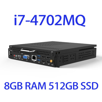 JINGSHA HM87 OPS 4e génération Intel Mini PC 2.4G LAN ordinateur de bureau Windows 10 4GB RAM 128GB ROM double bande WiFi Bluetooth USB Mini ordinateur
