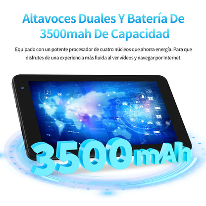 ITOM-Tablette PC de 7 Pouces, 32 Go, Android 11, avec Façades, Processeur Core, Écran HD IPS, Caméra pour Touristes, Wifi, avec Étui de Protection en PU