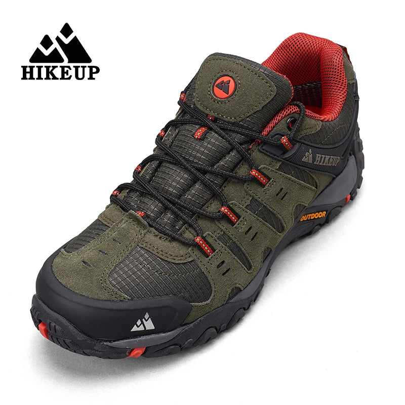 HIKEUP chaussures de randonnée pour hommes chaussures d'extérieur en daim et cuir résistant à l'usure hommes Trekking marche chasse baskets tactiques