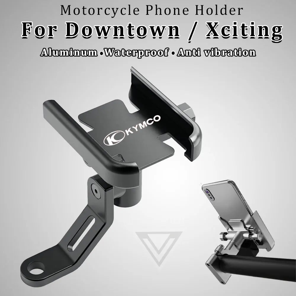 Support de téléphone en aluminium pour moto, support pour KYMCO Downtown 300i 350i 125i 300 350 125 i Xciting 250 300 400 CT250 CT300 CT400 S400