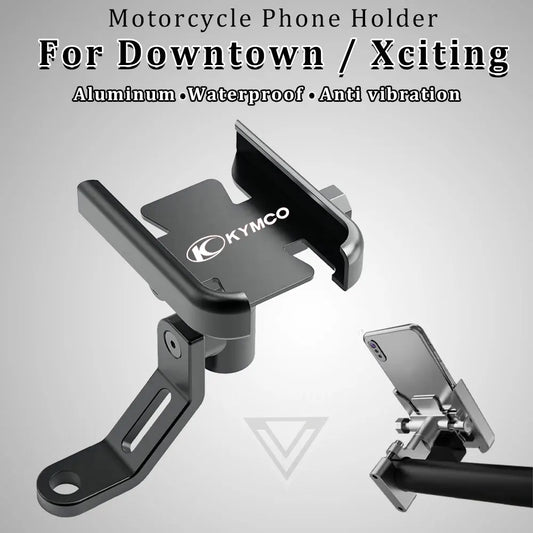 Support de téléphone en aluminium pour moto, support pour KYMCO Downtown 300i 350i 125i 300 350 125 i Xciting 250 300 400 CT250 CT300 CT400 S400