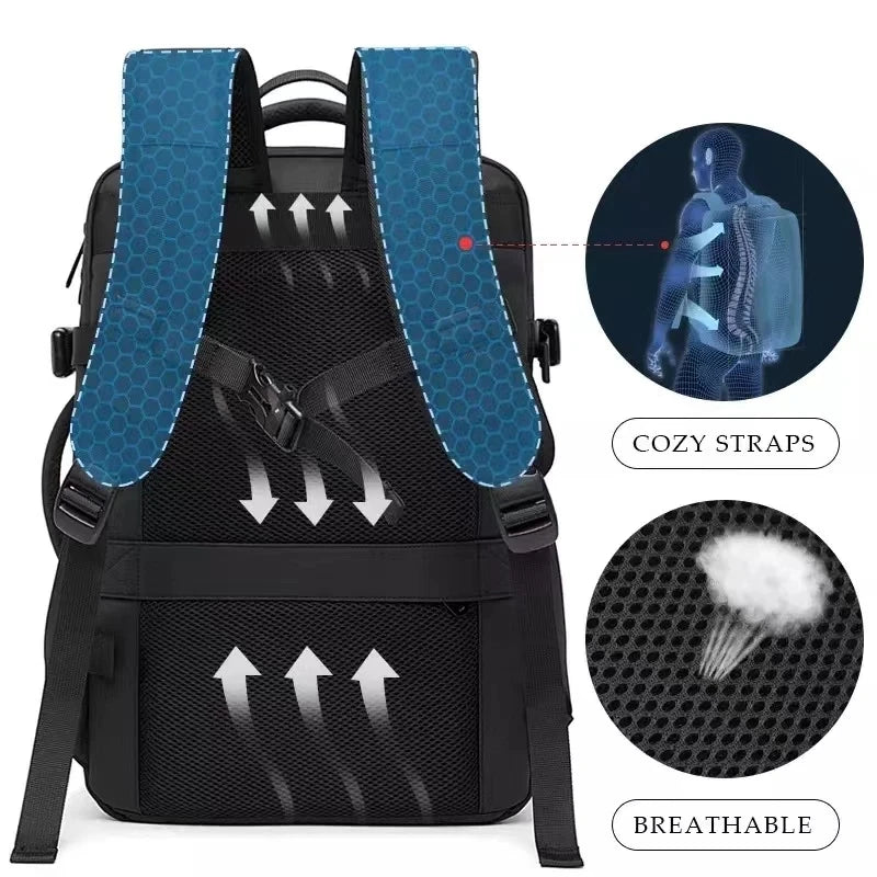 Sac à Dos Homme Bange 20-35L – Oxford, Multi-Poches, Style Commerce