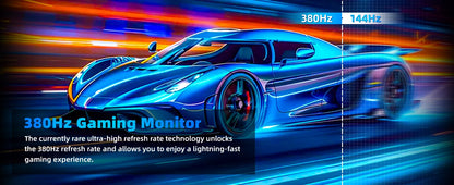 FYHXele 27 pouces 380Hz moniteur de jeu 1080P IPS 0.5ms GTG moniteur d'ordinateur moniteur Vertical réglable prise en charge FreeSync HDR VESA