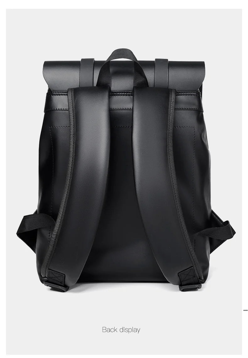 Sac à dos pour homme en cuir véritable noir Voyage sac à dos de mode pour la école grande capacité pour ordinateur portable Doux style décontracté