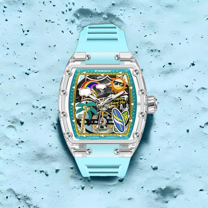 Montre Mécanique Été – Thème Plage & Éléments Marins