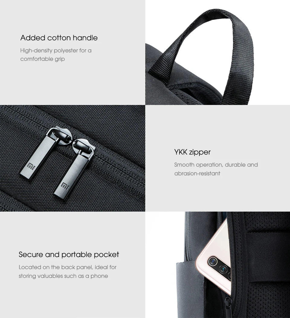 Sac à Dos Xiaomi Classic Business 2 – 18L, Étanche et Élégant pour Ordinateur Portable