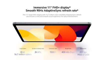 Redmi Pad SE : Votre tablette 11" avec son Dolby Atmos et un écran 90Hz.