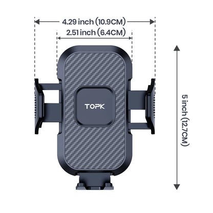 Support Téléphone Voiture TOPK – Clip Ventilation avec Verrouillage Automatique