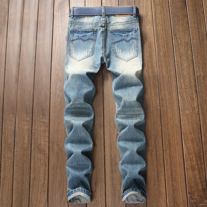 Jeans Droits Rétro Plus Size pour Hommes