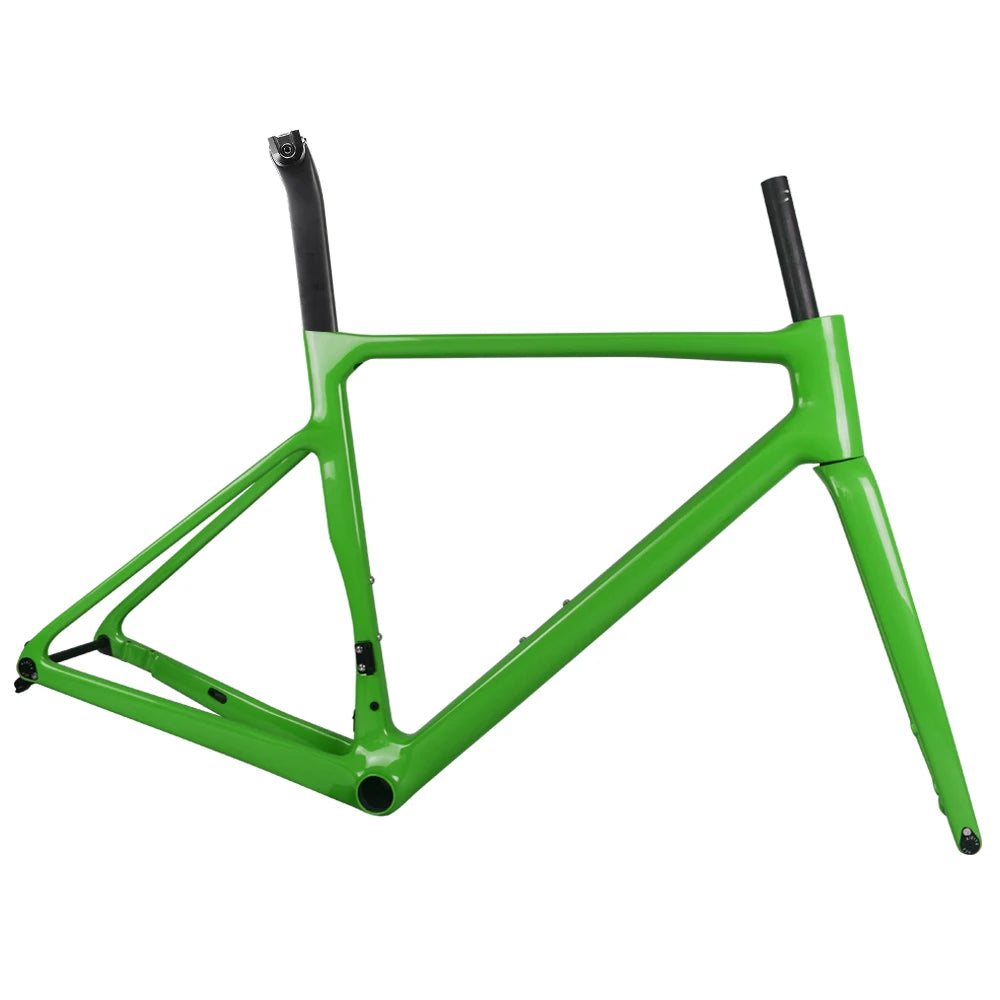 Le Cadre: AIRWOLF 2023 Carbon Road Frame Disc Brake 997g Max 700*38C Road Bicycle Frameset Full Internal Cable 49-58cm