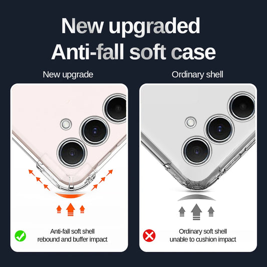 Coque Souple Transparente Antichoc – Anti-Rayures, Anti-Dérapante et Anti-empreintes pour Samsung Galaxy S25 / S24 / S23 / S22 / S20 / S10 / S9 / S7