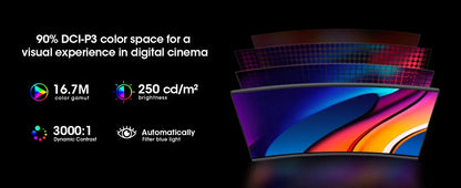 Écran LED incurvé ultra large de 27 pouces, 1K 2K 4K 144hz 165hz, matériel informatique pour PC de jeu
