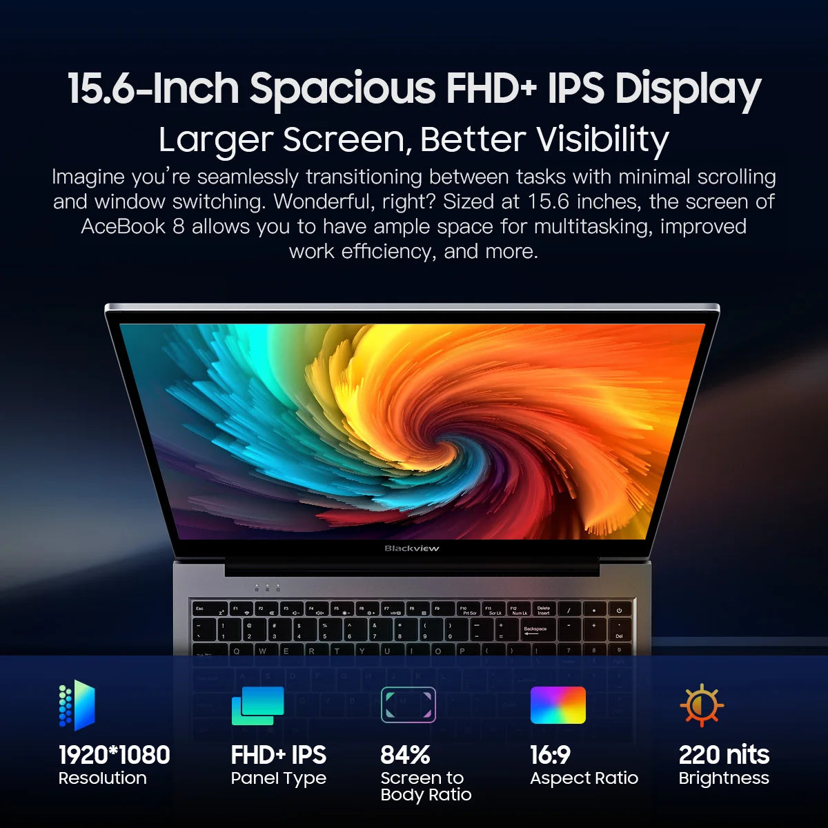 📌 Blackview Acebook 8 – Ordinateur Portable 15.6"