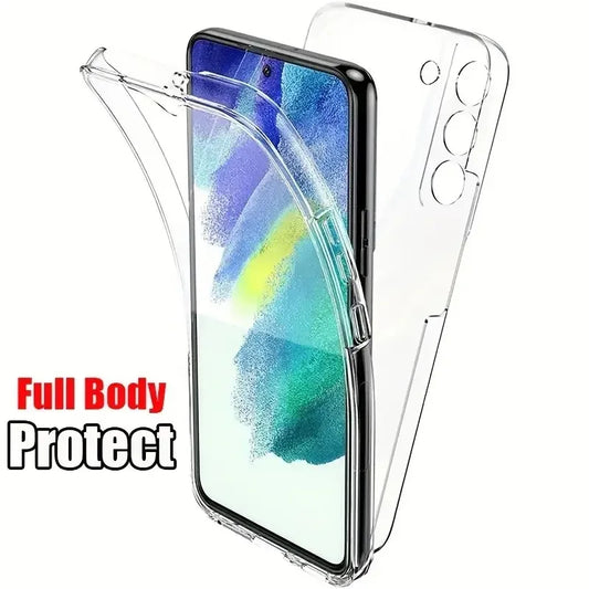 Étui Complet Transparent en Gel de Silice – Anti-Éblouissement et Antidérapant avec Cadre Électroplaqué pour Smartphone