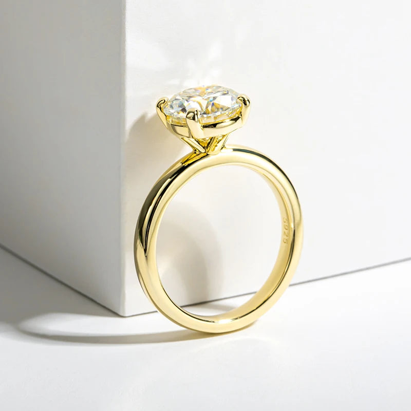 💍 Bague Femme en Or 925 avec Moissanite Certifiée