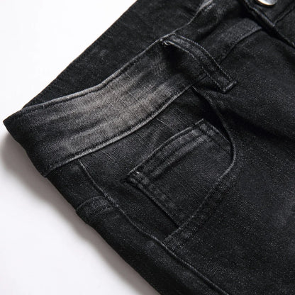 Jeans de Moto pour Hommes - Style Ripped et Distressed