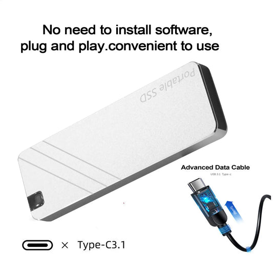 Lecteur de stockage externe SSD type-c 1 to, extension externe, Transmission à grande vitesse, disque dur de secours pour PC de bureau, téléphones portables