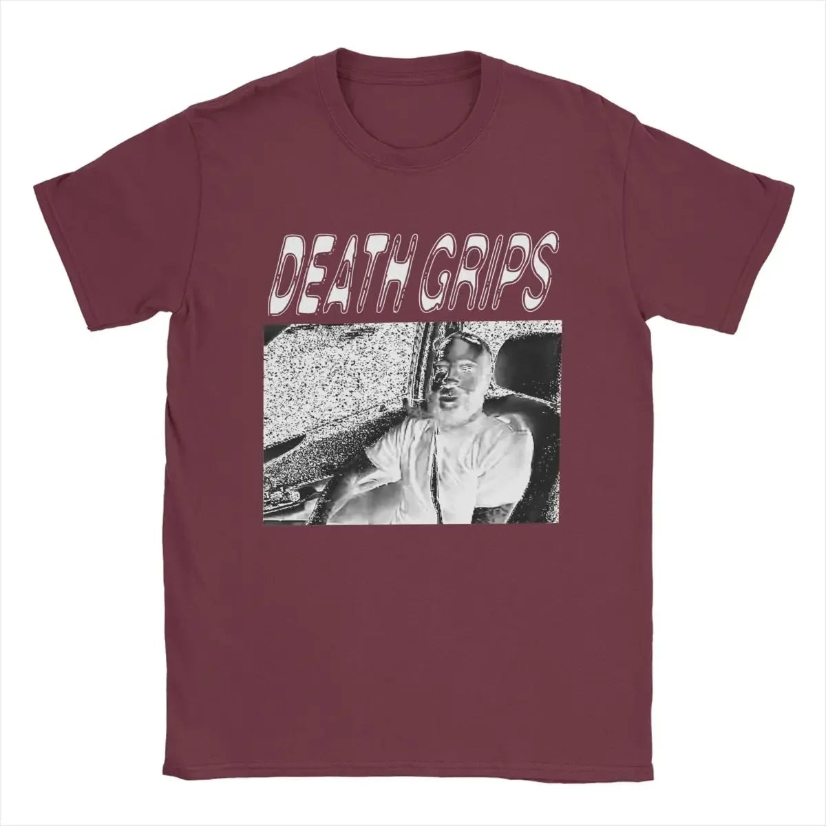 T-shirt Homme Hipster à Poignées de Mort – Coton, Col Rond, Manches Courtes