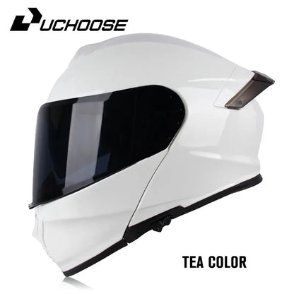 Uchoose-d'expériences intégraux approuvés DOT pour hommes et femmes, équipement de protection contre les collisions, casque rabattable pour moto, double pare-soleil