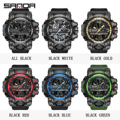 2022 Sanda Top Brand Sports Men's Watches Military Quartz Watch Man Waterproof Wristwatch For Men Clock Shock Relogios Masculino
