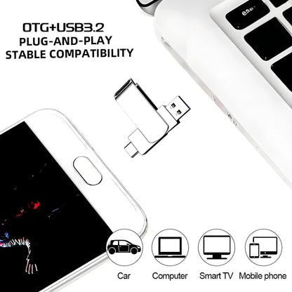 Xiaomi USB 3.2 16 to clé USB mémoire type-c 2-en-1 8 to 16 to OTG clé USB 4 to disque Flash haute vitesse 2 to pour ordinateur portable