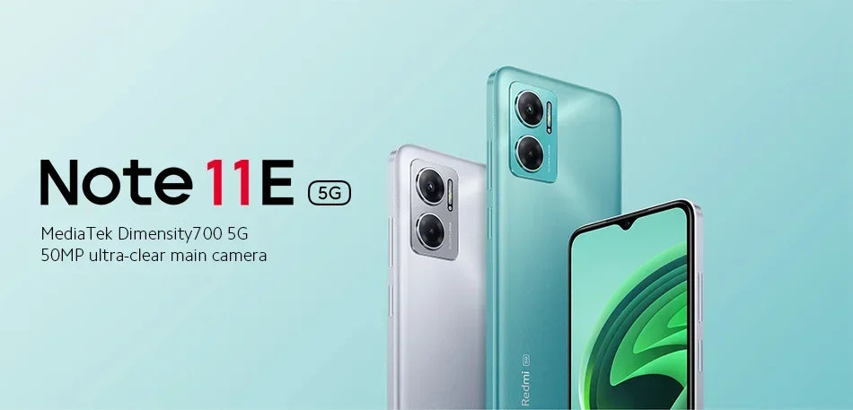 Firmware mondial Xiaomi Redmi Note 11E 5G Smartphone 5000mAh Charge Dimensity 700 50MP Caméra 90Hz Affichage téléphone utilisé