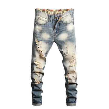 2024 Nouveaux Jeans Rétro Déchirés Slim pour Hommes