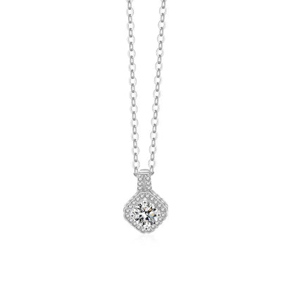 Pendentif Rond Femme Argent 925 avec Moissanite – Style Trendy et Raffiné