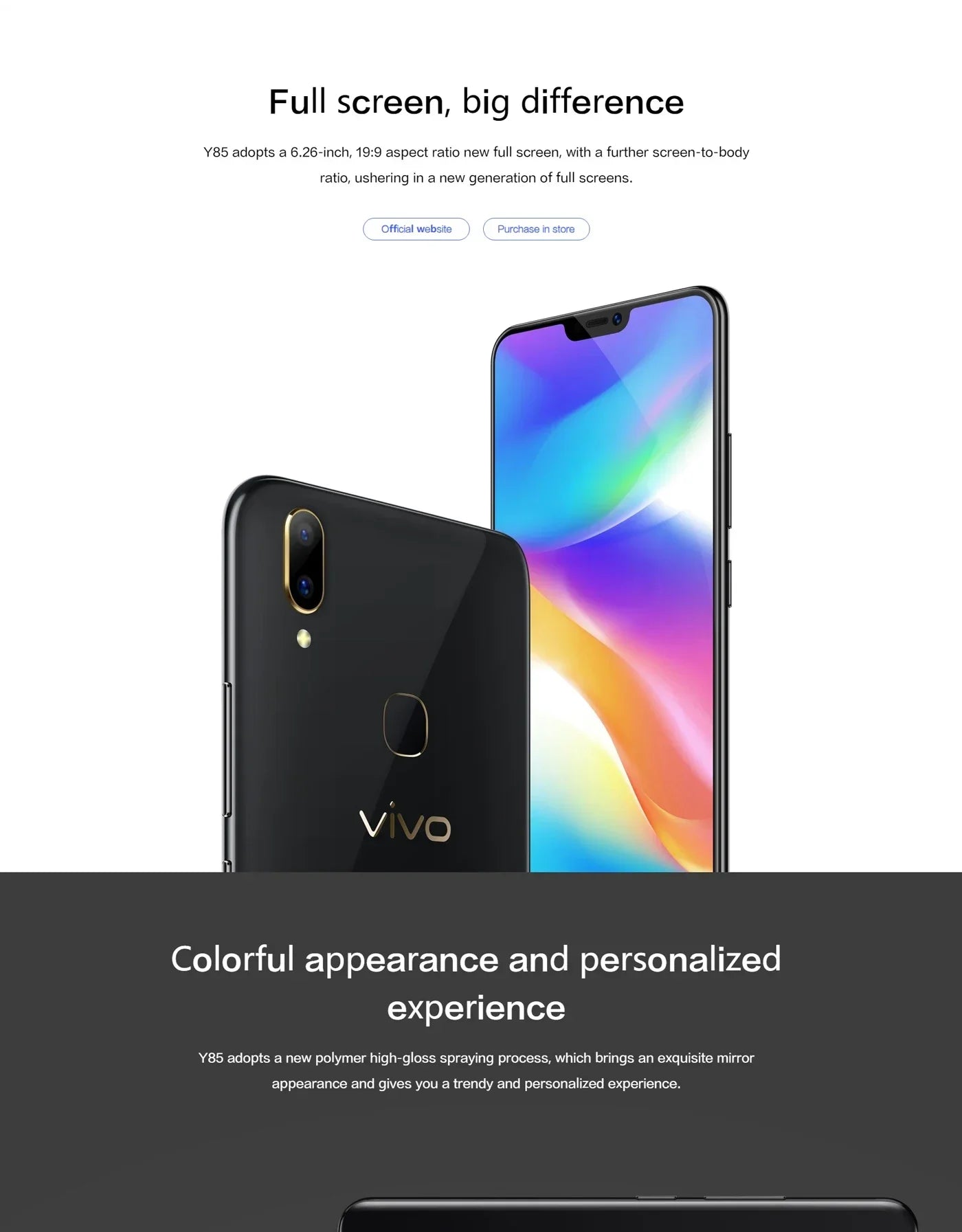 📱 VIVO Y85 – Smartphone Android 4G Débloqué