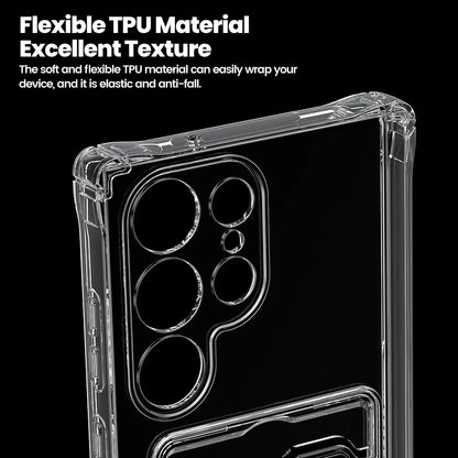 Étui Transparent Toocki avec Porte-Cartes – Coque Souple en PC + TPU pour Smartphone