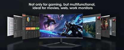 Écran LED incurvé ultra large de 27 pouces, 1K 2K 4K 144hz 165hz, matériel informatique pour PC de jeu