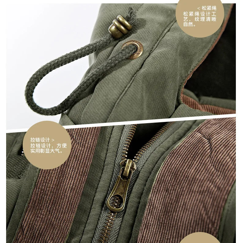 Bonne qualité mâle Fit manteaux d'hiver multi-poches Cargo vestes hommes longs manteaux d'hiver doudoune à capuche décontracté chaud Parkas 7XL