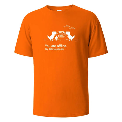 T-shirt imprimé You Are Offline pour hommes et femmes, t-shirts d'été, 100%