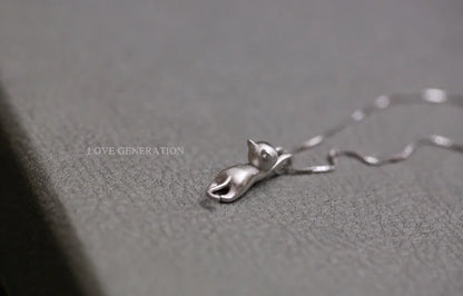 Colliers et pendentifs chat mignon en argent Sterling 925 pour femmes, cadeau de Festival à la mode, bijoux en argent Sterling