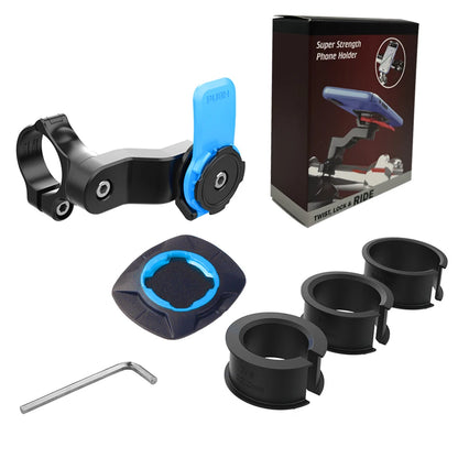 Support Téléphone Vélo Guidon – Amortisseur Antichoc, Universel, Détachable et Facile à Installer (VTT, Moto, Scooter)