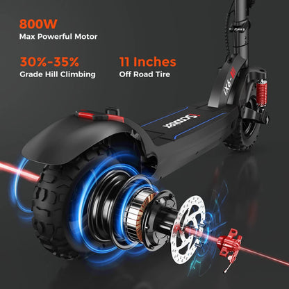 iScooter iX5 Plus – Trottinette Électrique Pliable 1000W 48V 17.5Ah | 45 km/h, 45 km d’autonomie, 11 pouces