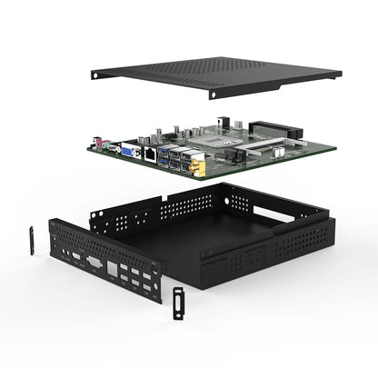 JINGSHA HM87 OPS 4e génération Intel Mini PC 2.4G LAN ordinateur de bureau Windows 10 4GB RAM 128GB ROM double bande WiFi Bluetooth USB Mini ordinateur