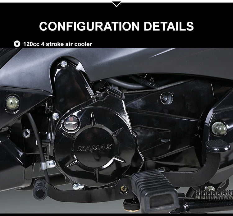 KAMAX COBRA125 – Vélo de Rue 125CC 4 Temps, CDI, Brushless, Max 85 km/h