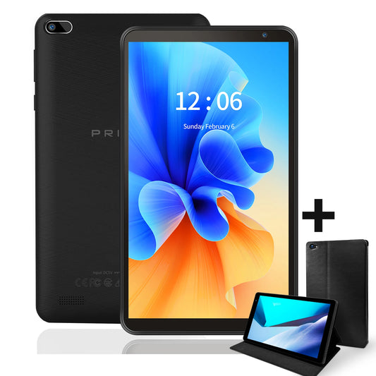 ITOM-Tablette PC de 7 Pouces, 32 Go, Android 11, avec Façades, Processeur Core, Écran HD IPS, Caméra pour Touristes, Wifi, avec Étui de Protection en PU