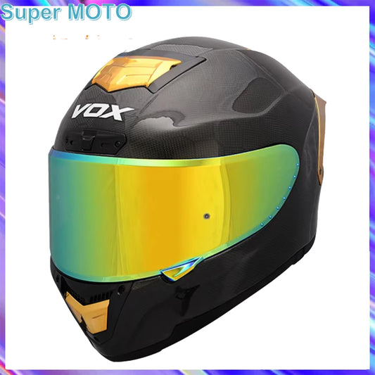 Casque Moto Intégral Fibre de Carbone DOT – Léger et Sécurisé