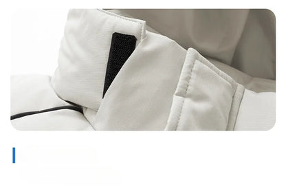 Parka chauffante à capuche pour homme, veste rembourrée, manteau long, veste chaude, technologie graphène, style coréen, haut de gamme, couple, hiver, 2024