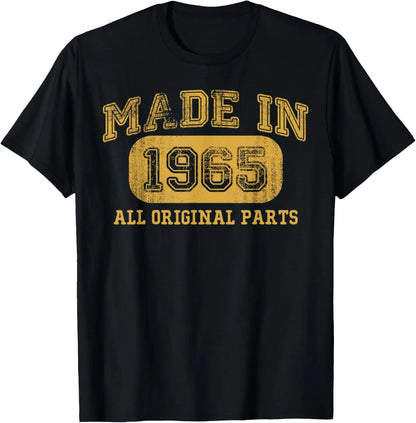 T-shirt Vintage 60 ans – Voiture 1965, Unisexe, Manche Courte, Cadeau Homme