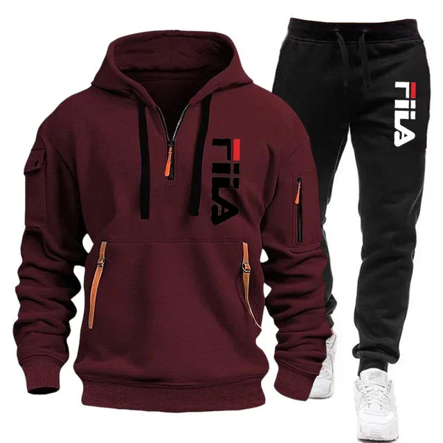 👕 Ensemble Sweat-shirt à Capuche + Pantalon pour Hommes – Automne/Hiver 2025