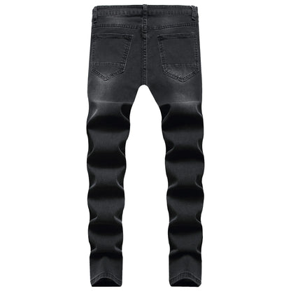 2024 Nouveaux Jeans Slim-Fit Rippés et Décolorés pour Hommes